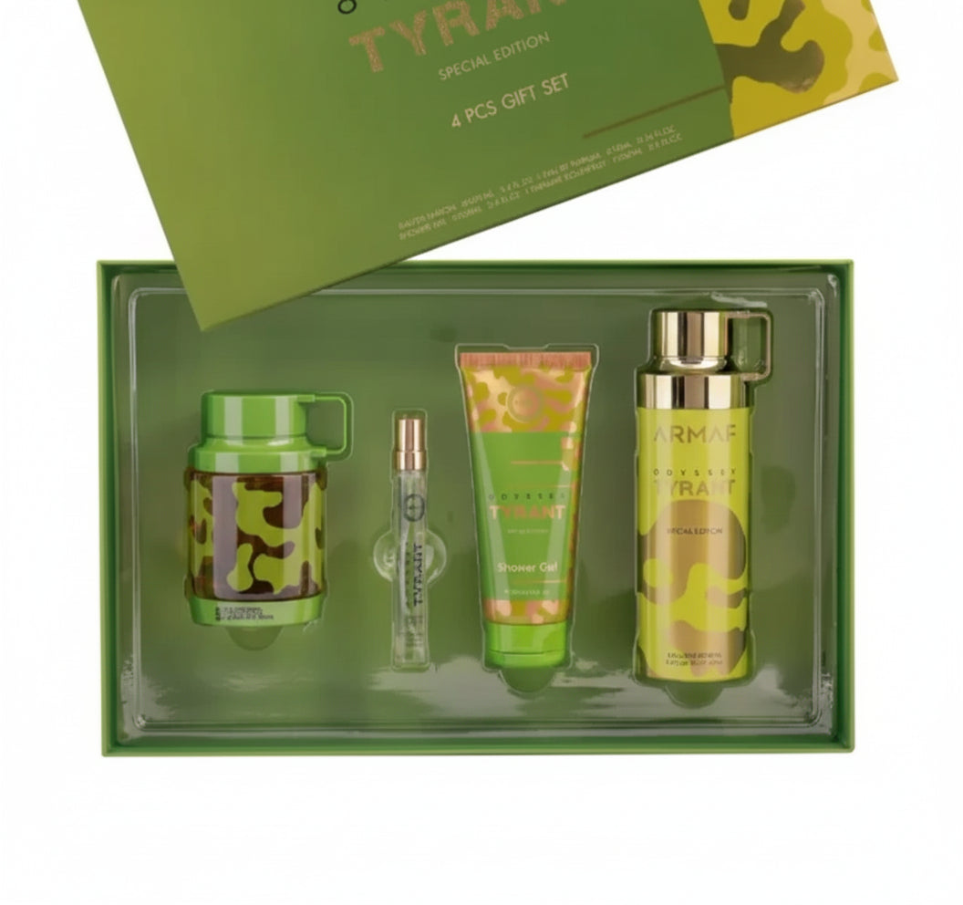 ARMAF ODYSSEY TYRANT 3.4 EDP SPR+3.4BL+1.7DEO+8.4SHAMPOO MEN 100 ML