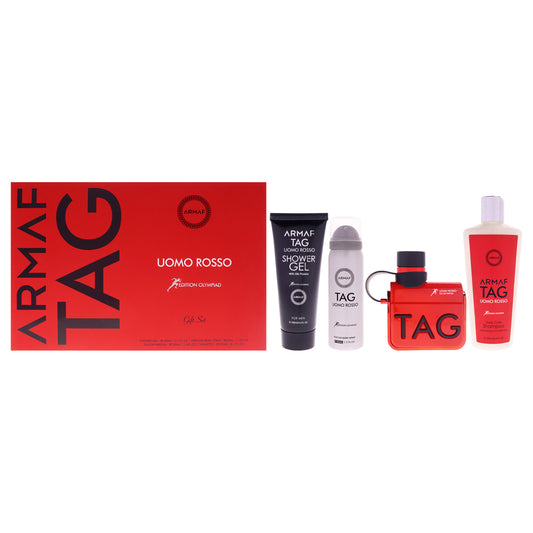 ARMAF TAG UOMO ROSSO 3.4 EDP SPR+3.4BL+1.7DEO+8.4SHAMPOO MEN 100 ML